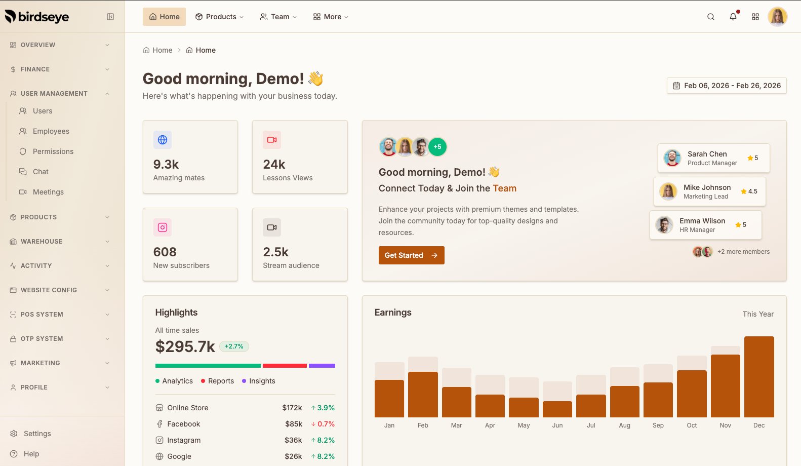 Bird's Eye — The All-in-One Next.js 16 SaaS & ERP Engine (React 19 + Tailwind 4) product image (11)
