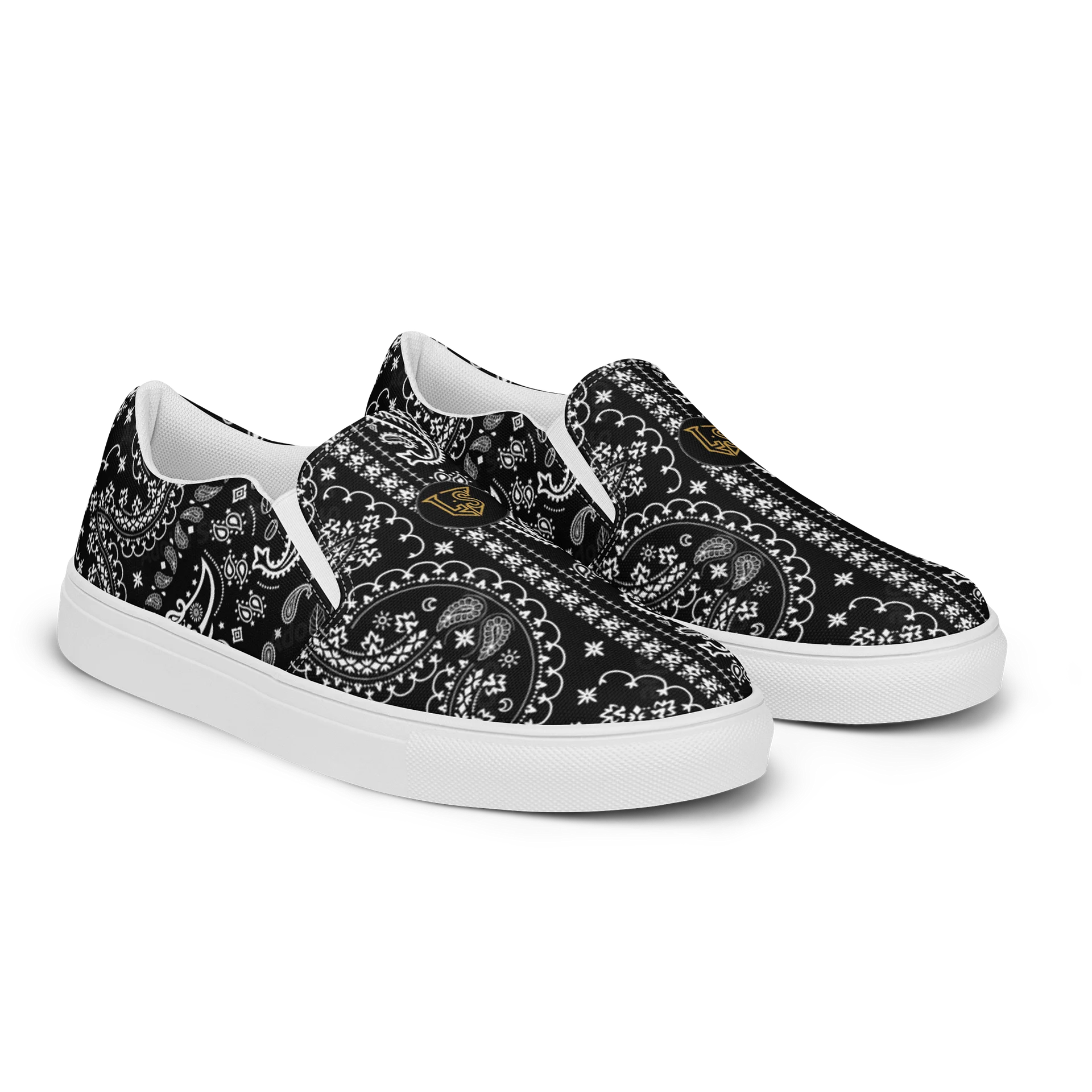 Lafate.Store Designer Slip On - Men (black Paisley) product image (2)