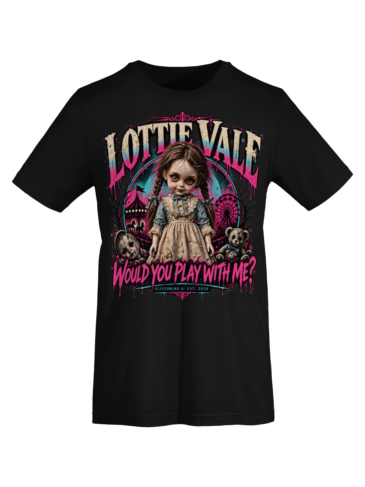 Lottie Vale “Would You Play With Me?” Front Print T-Shirt product image (5)