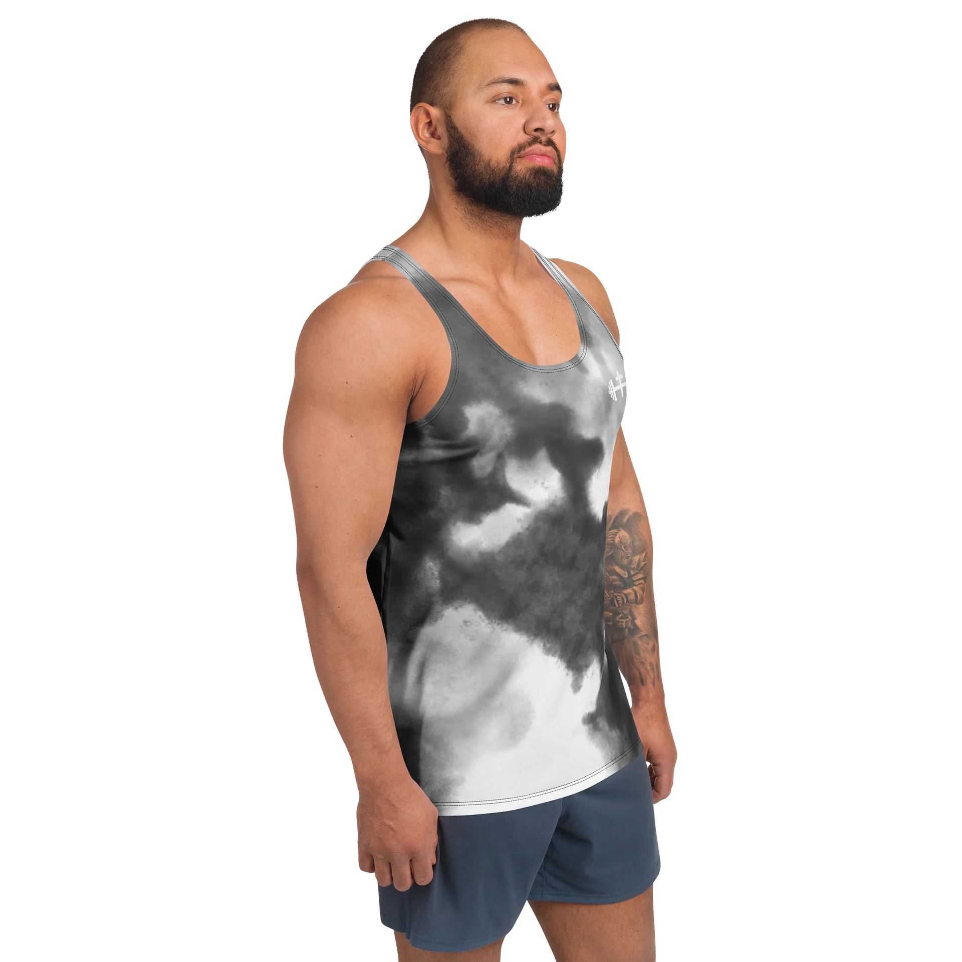 His House Mens Performance Tank - B&W Tie Dye product image (3)