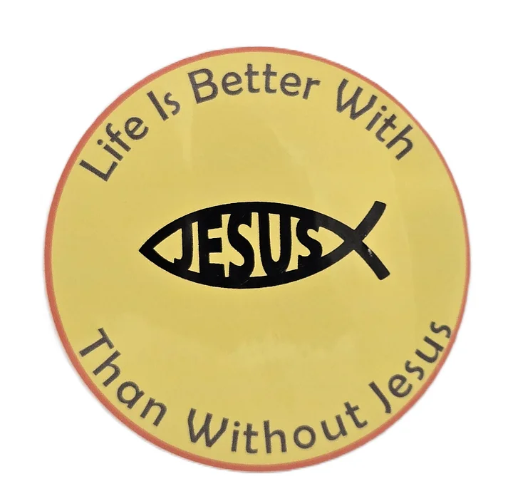 'Life is better with Jesus' premium vinyl sticker product image (1)
