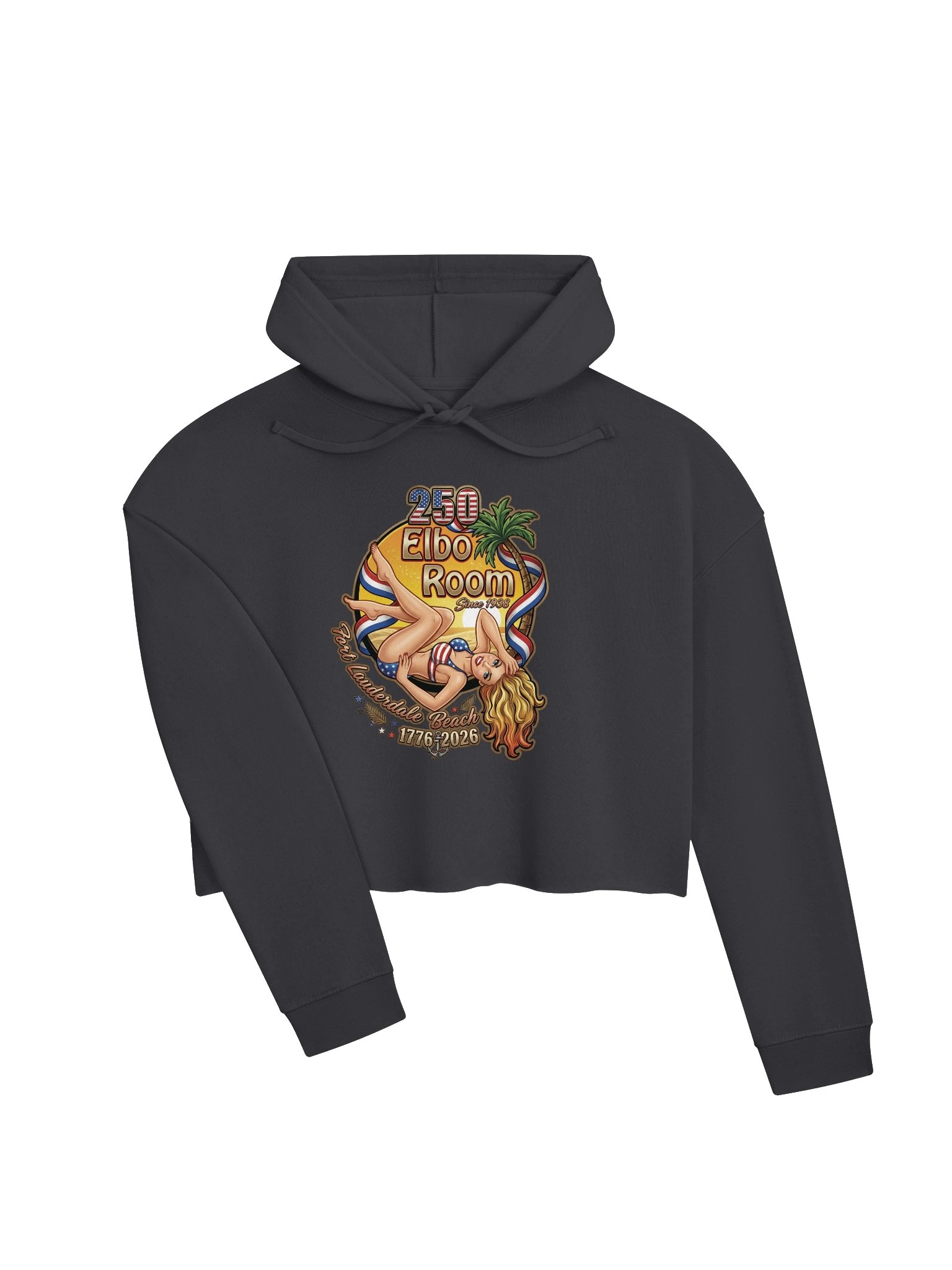America 250 Women's Crop Hoodie | Elbo Room 1776-2026 Edition product image (16)