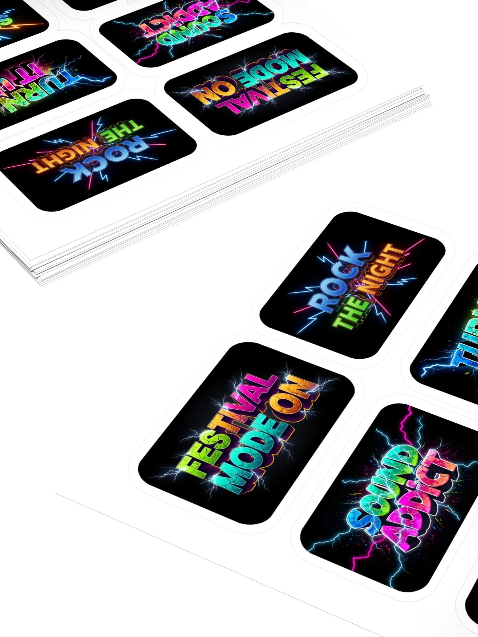 Festival Mode Neon Black Sticker Set product image (4)