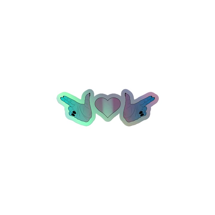 Finger Guns (trans flag) Holo Sticker product image (1)