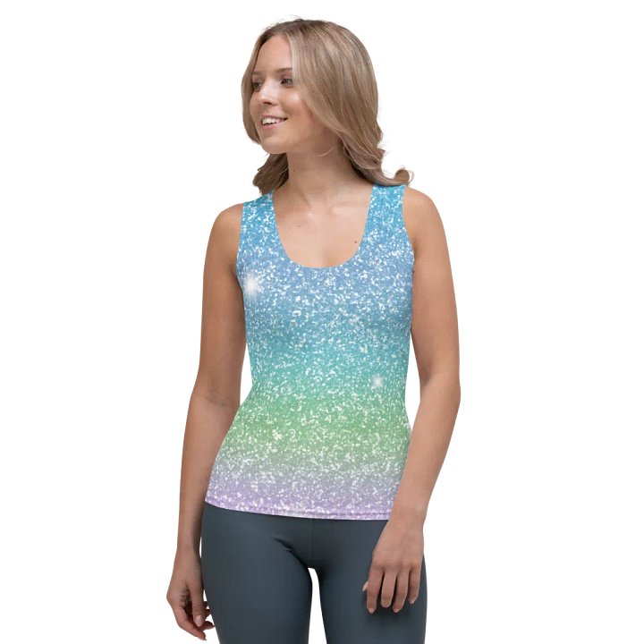 Glitter Unicorn Texture Design Tank Top (7) product image (1)