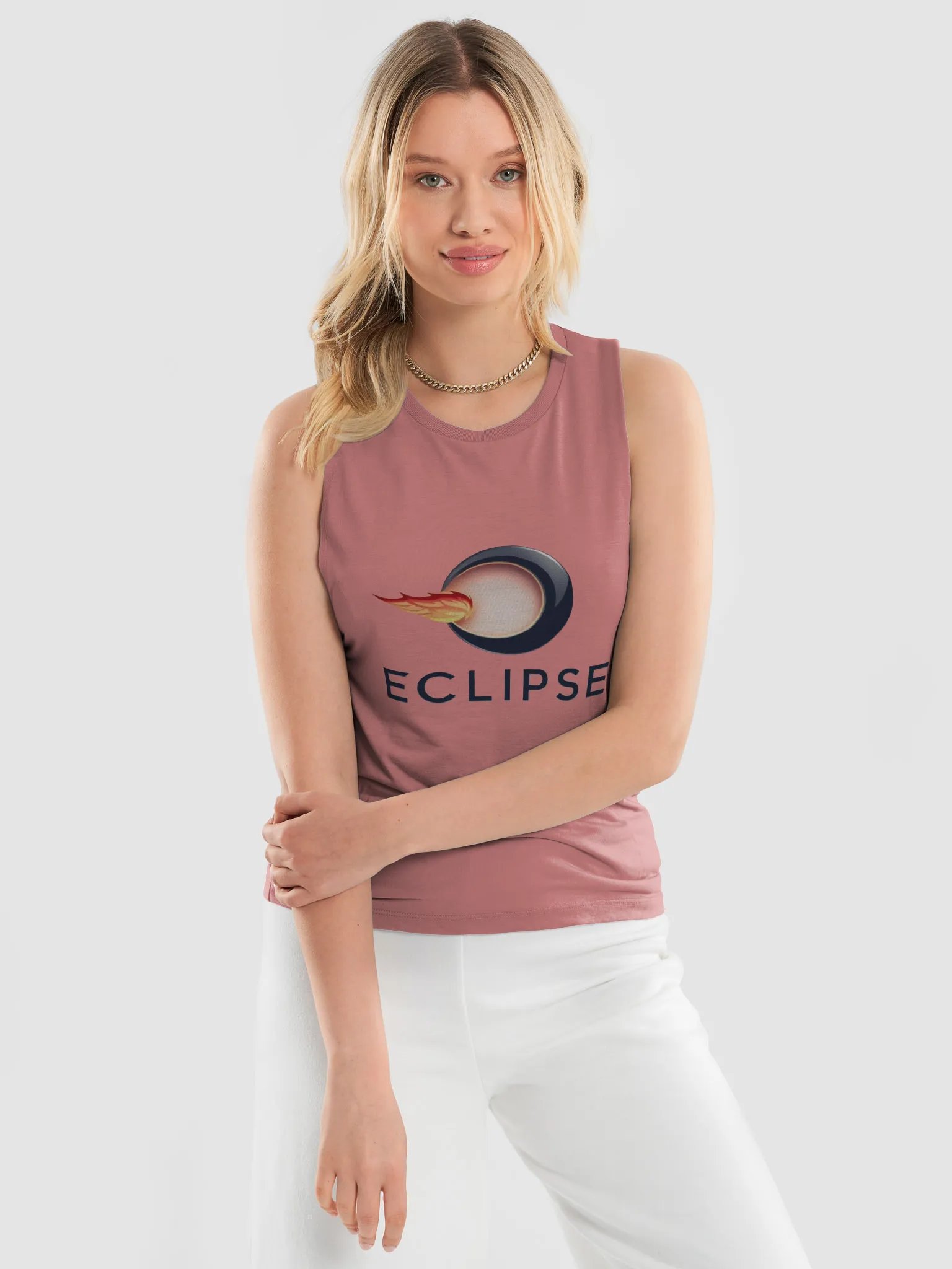 Women's Flowy Muscle Tank with Exclusive Eclipse Design - Soft, Lightweight, Multiple Colours product image (1)