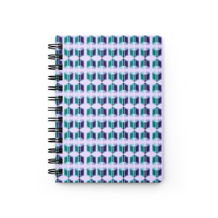 Bookish Spiral Notebook (Light Purple Background) product image (1)