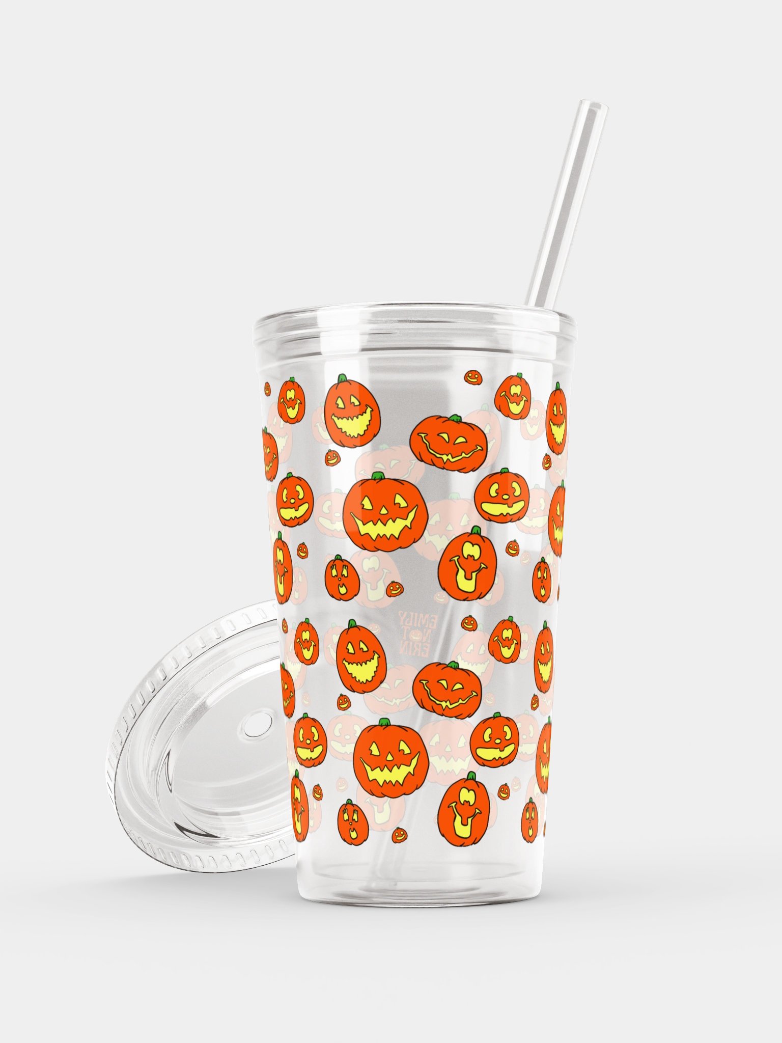 Punkins Double Wall Clear Plastic Tumbler product image (15)
