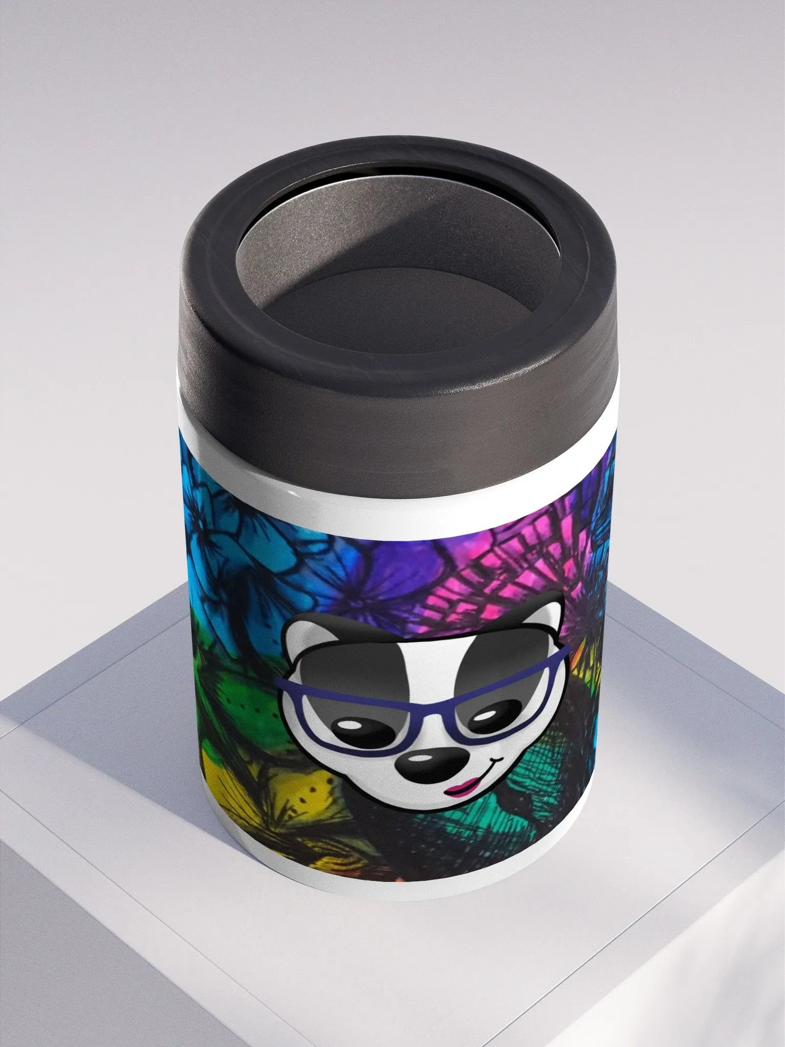 BadgerMakes Tiedye Flowers Insulated Koozie product image (4)