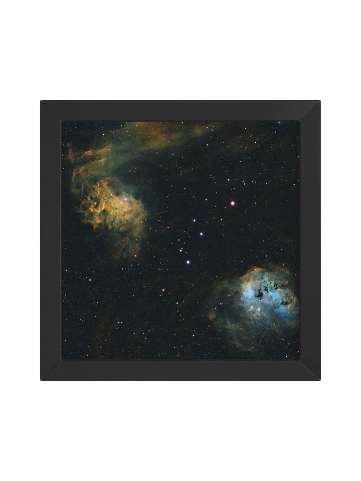 Flaming Star and Tadpole Nebulae Framed Print product image (1)