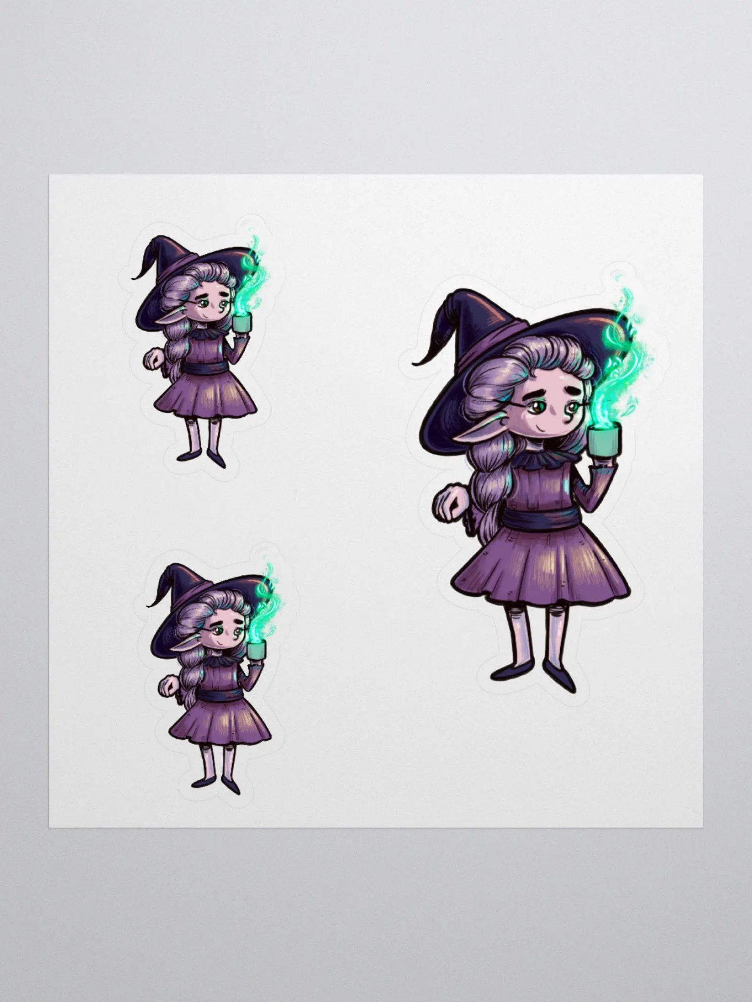 Witch with Strange Magic Mug Sticker - Enchanting Halloween Decal product image (1)