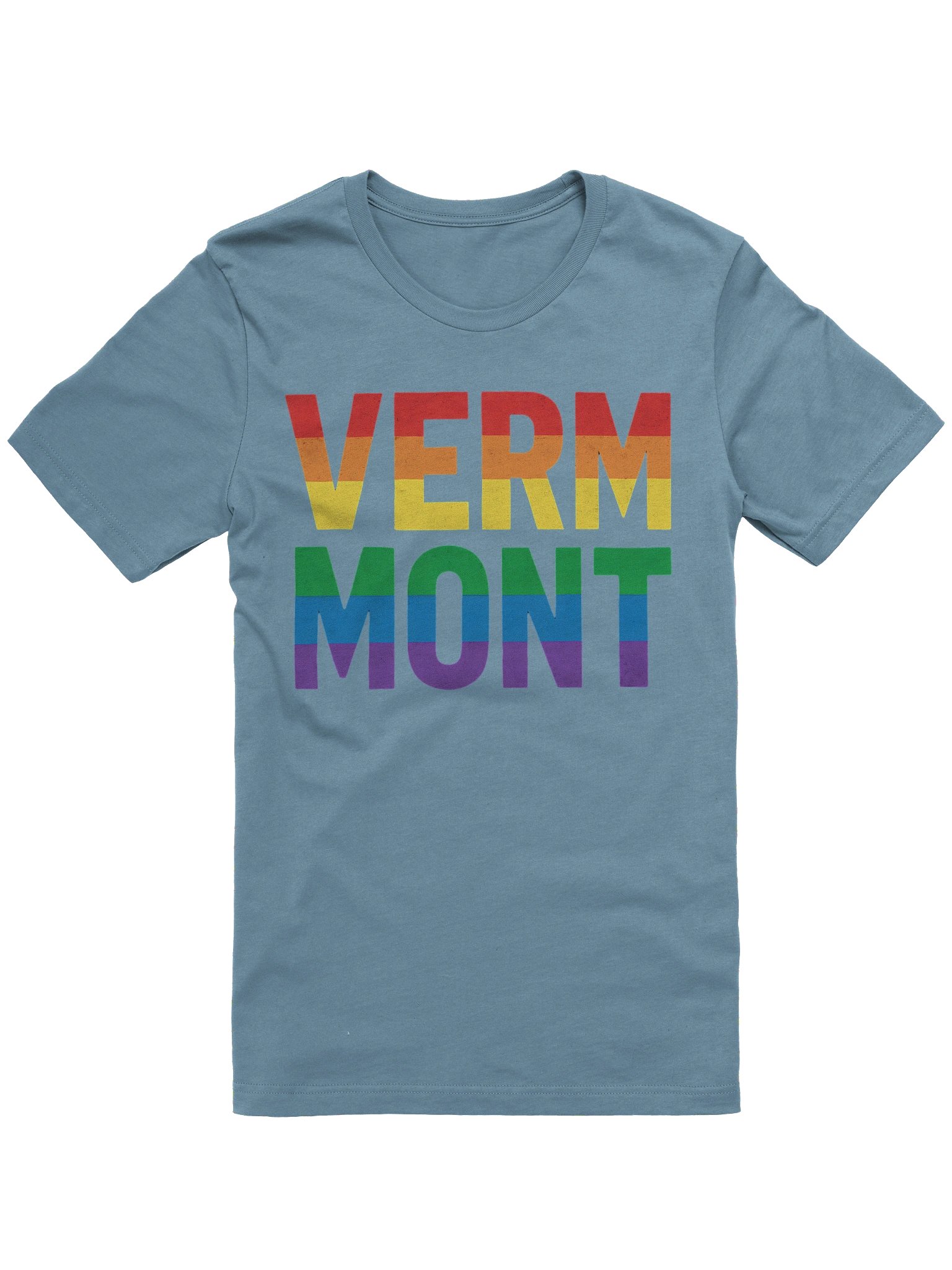 Vermont Pride Rainbow Text - LGBTQ+ State Pride Design for Equality and Love Tee product image (31)