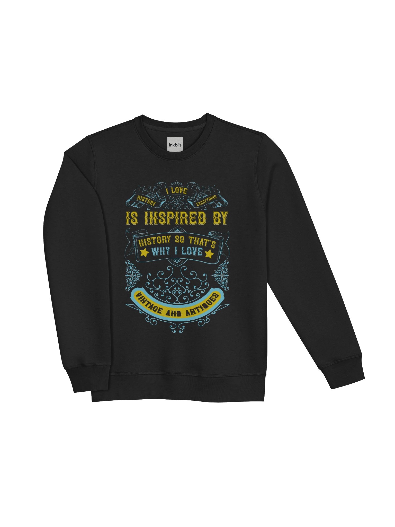 “Inspired by History – That’s Why I Love Vintage & Antiques” Sweatshirt product image (3)