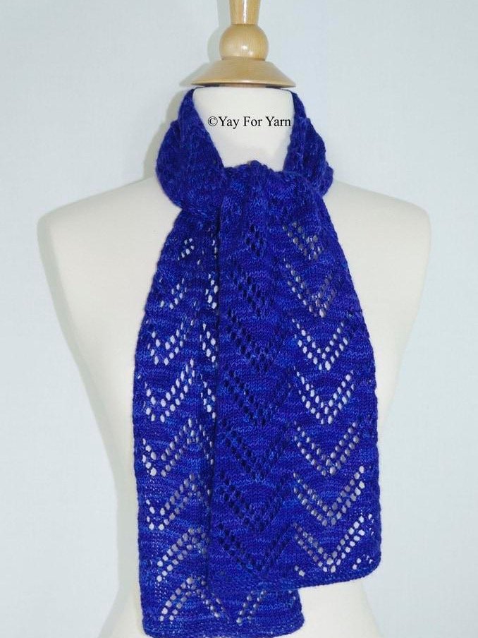 Double Chevron Lace Scarf - PDF Knitting Pattern product image (2)
