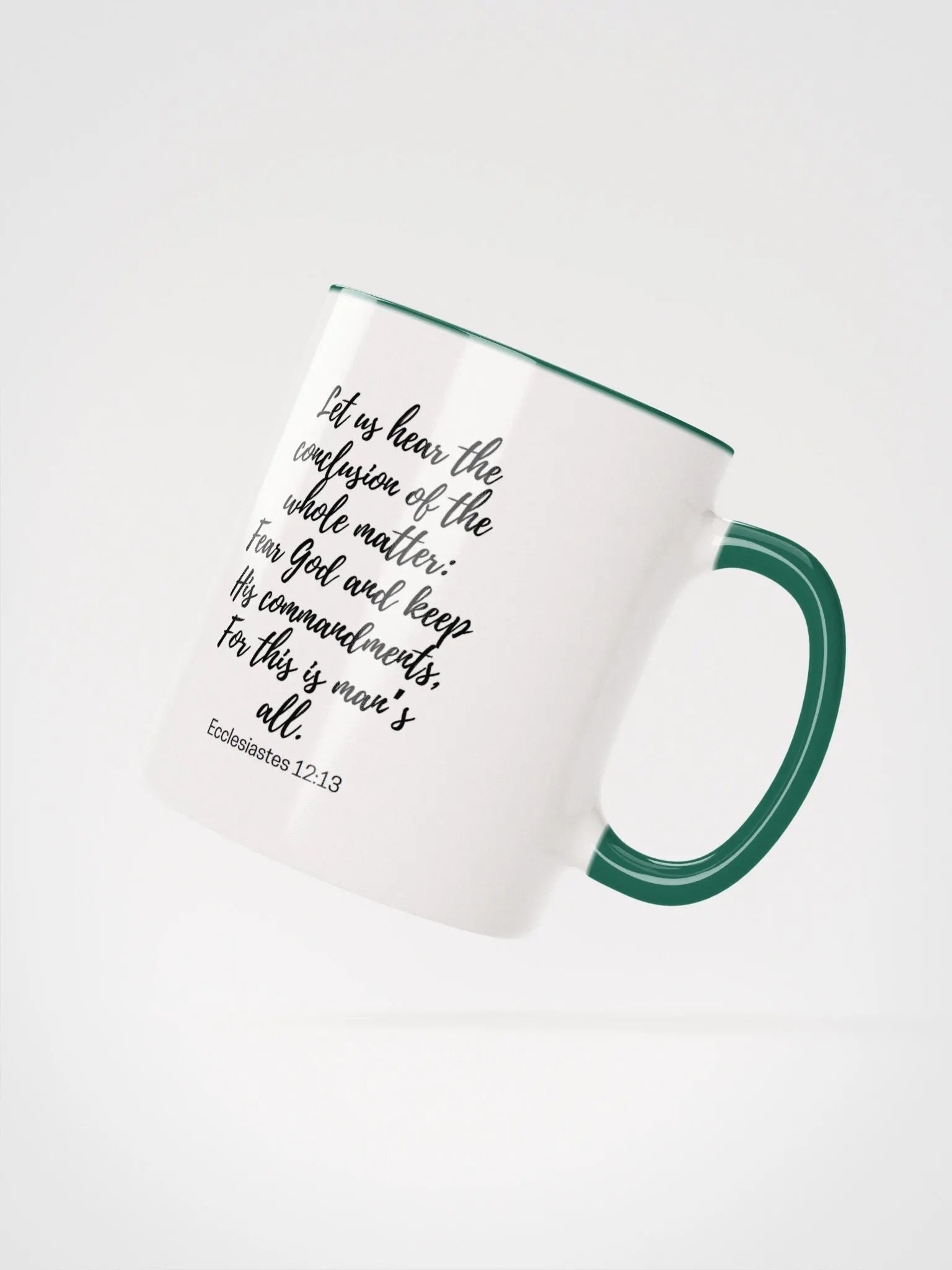 Let Us Hear The Conclusion Of The Whole Matter: Fear God Ecclesiastes 12:13 Two-Tone Mug 11/15oz product image (2)