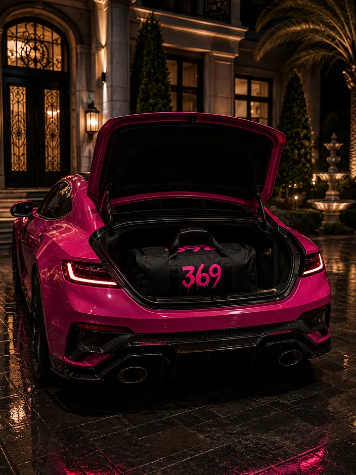 Hot Pink and Black 369 Duffel product image (2)