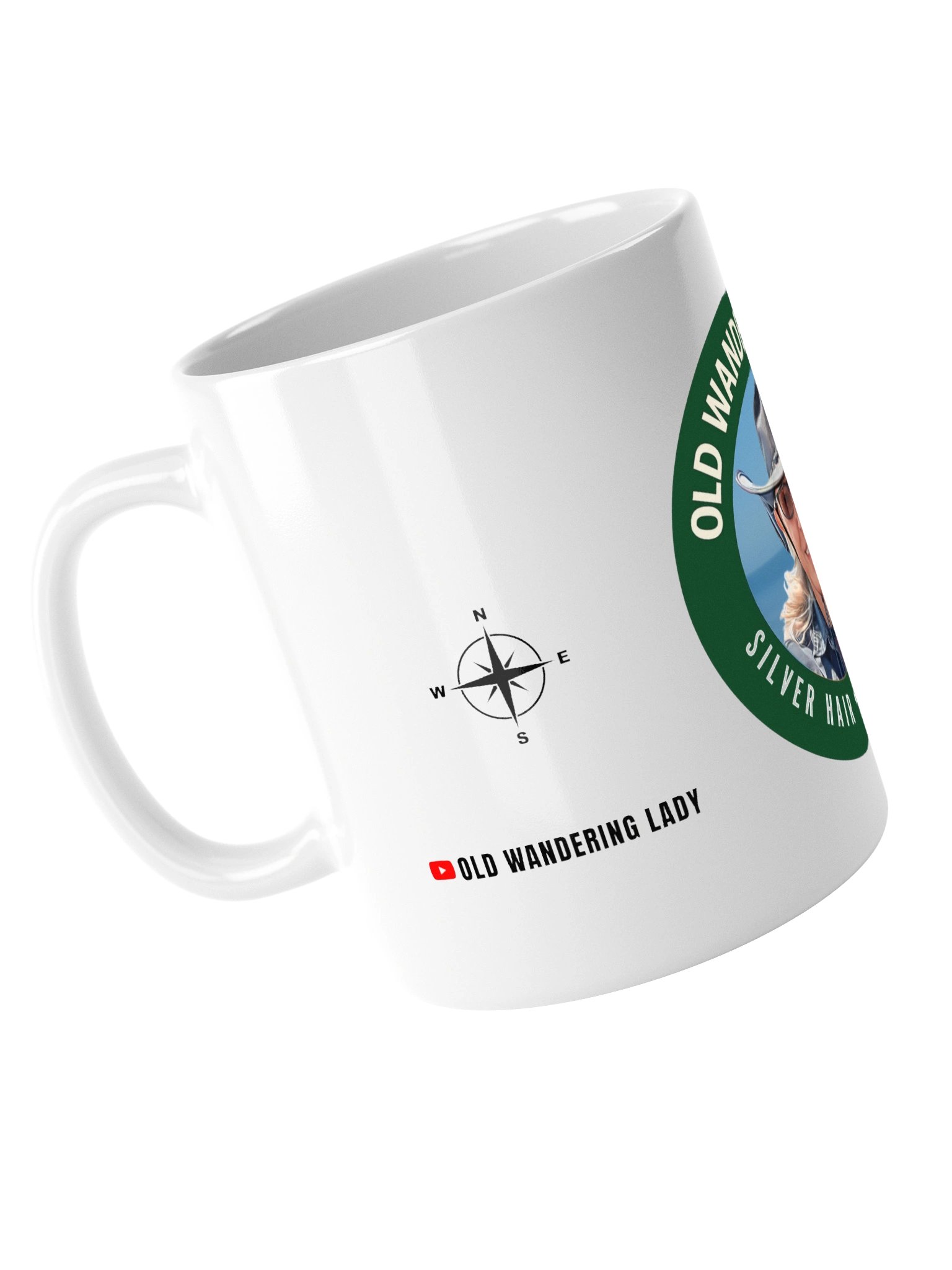 Old Wandering Lady “Silver Hair • Don’t Care” Mug product image (5)