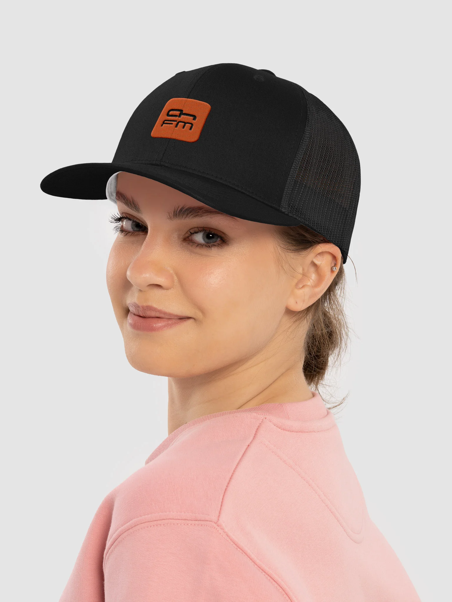 Embroidered Retro Trucker Hat AHFM (stiched) product image (4)