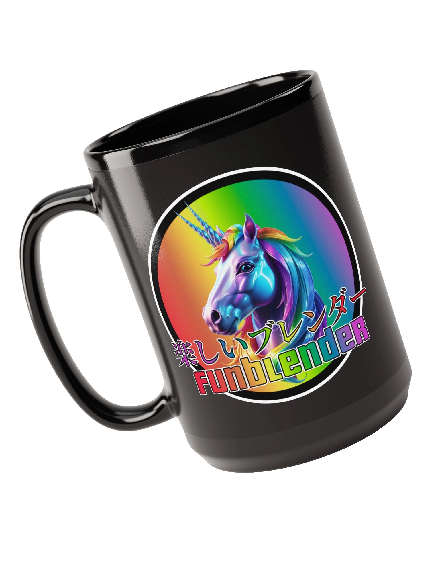 15oz. Black Double Logo Mug product image (1)