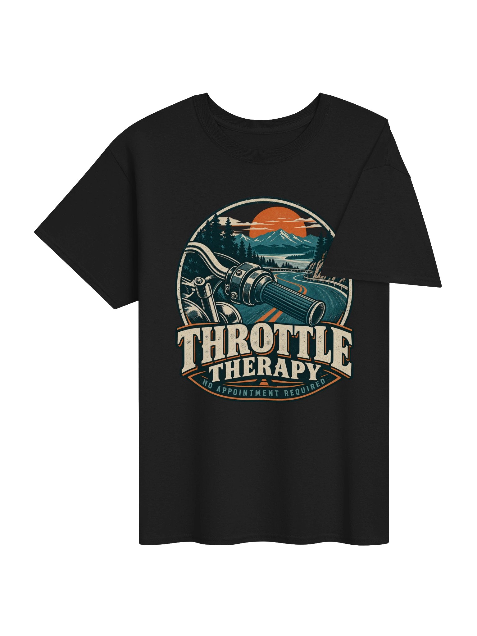 Throttle Therapy – No Appointment Required Motorcycle T-Shirt product image (4)