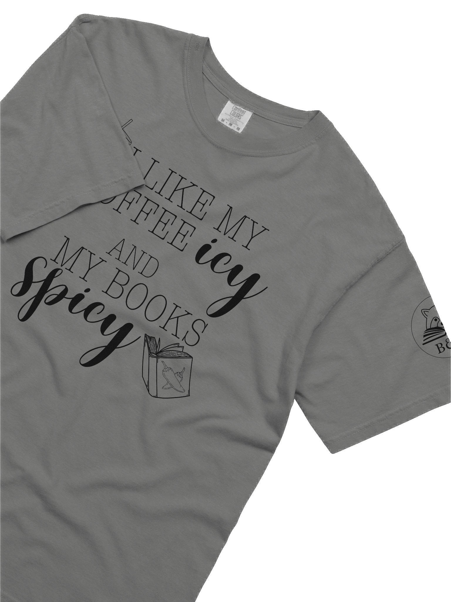 "Coffee Icy, Books Spicy" Comfort Tee product image (5)