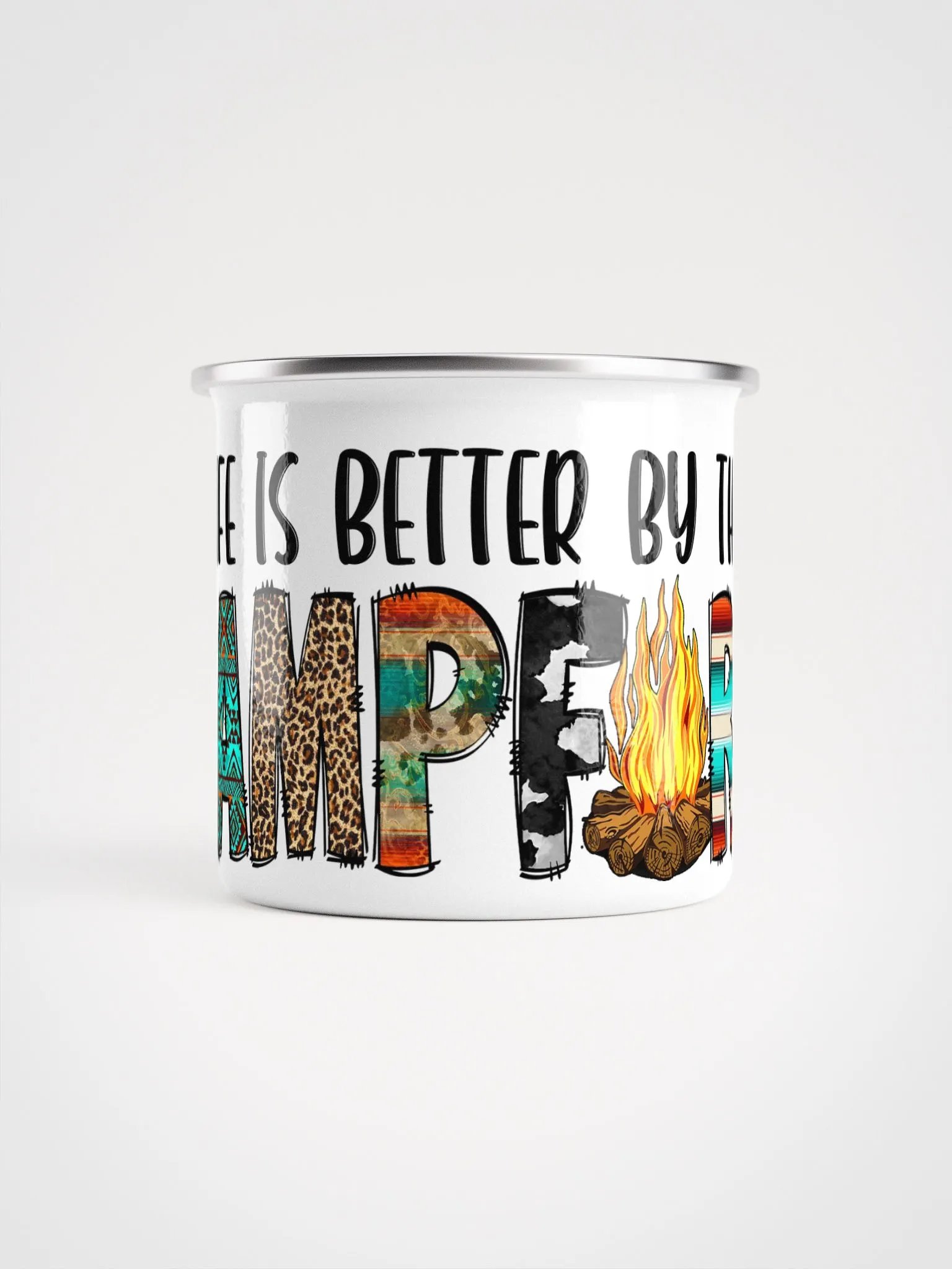 Life is Better by The Campfire Enamel Mug product image (2)