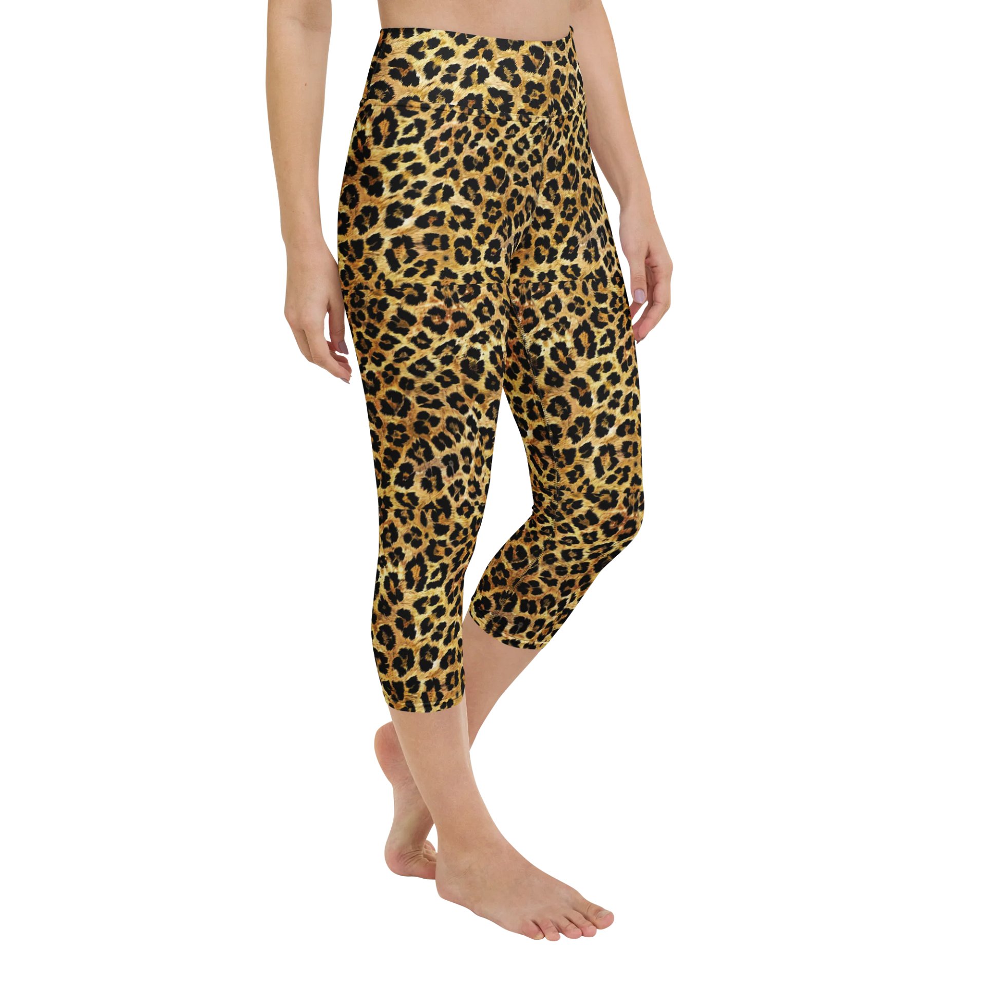 Savage Spots Leopard Print Capri Leggings product image (2)
