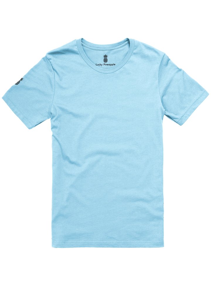 Concert Tee Fit Lucky Pineapple® Minimalist Sleeve Solid Color Unisex T-Shirt (Cool Blue Colors) product image (1)