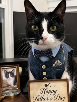 Artwork by @SheTalks2Cats . #tuxiearmy #cat #cats #ai #fathersday 