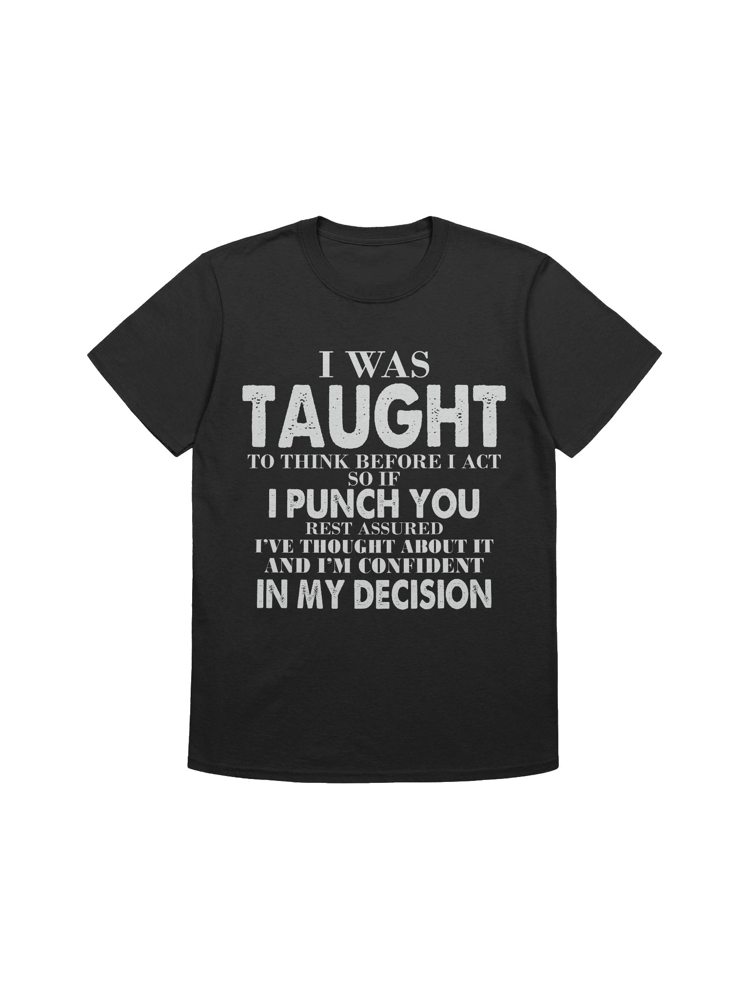 Meme – Think Before Act – Punch Decision – Gildan Softstyle T-Shirt product image (1)