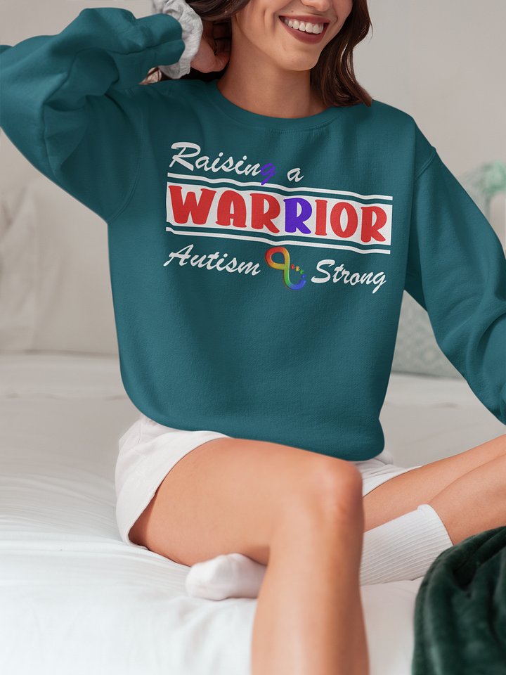 Raising A Warrior, Autism Strong Gildan Sweatshirt product image (1)