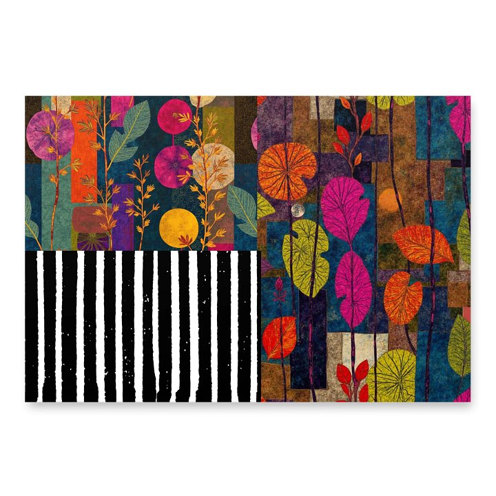 Edward Martin Mixed Media Collage Sheets No.987-Set of 3 Different Papers product image (1)