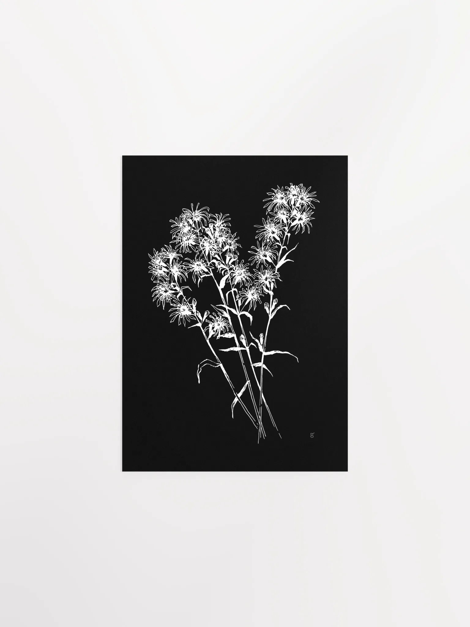 Spiky Blossom Delight Poster - Bouquet Flowers Dark product image (1)