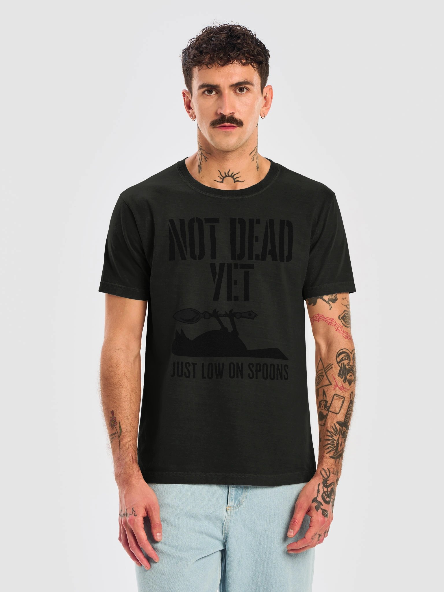 Not Dead Yet Low On Spoons Shirt | Oversized Spoonie Chronic Illness Tee product image (21)
