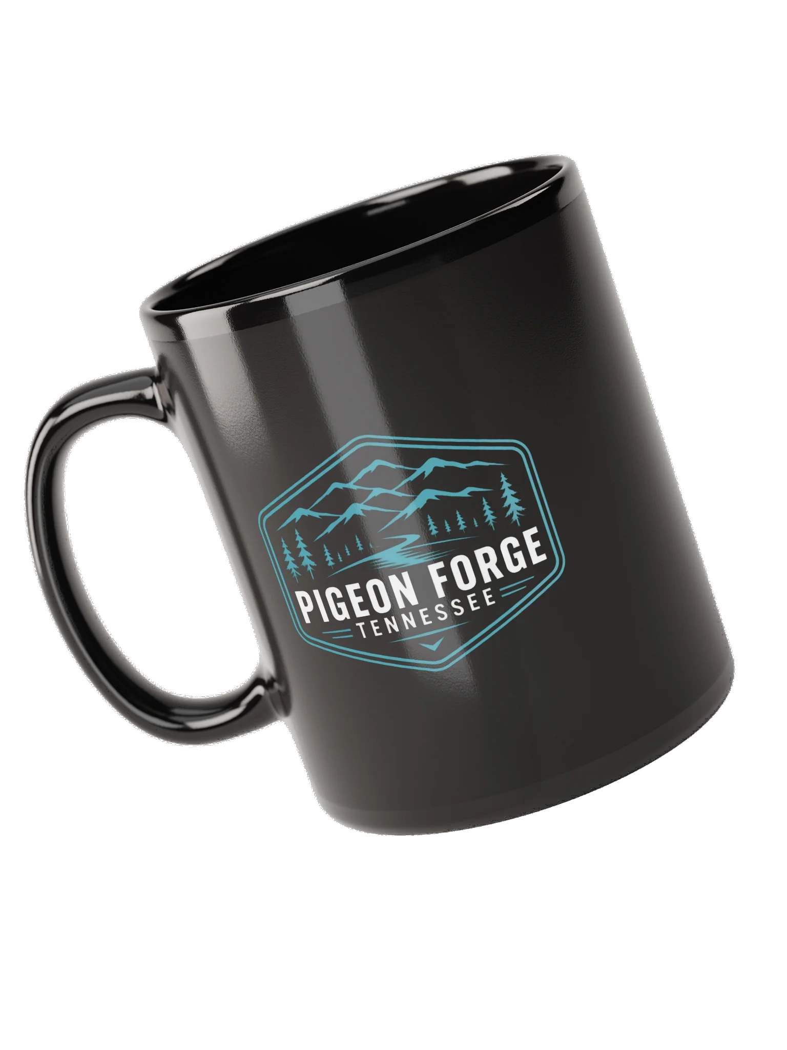 Pigeon Forge Badge Black Glossy Mug product image (5)