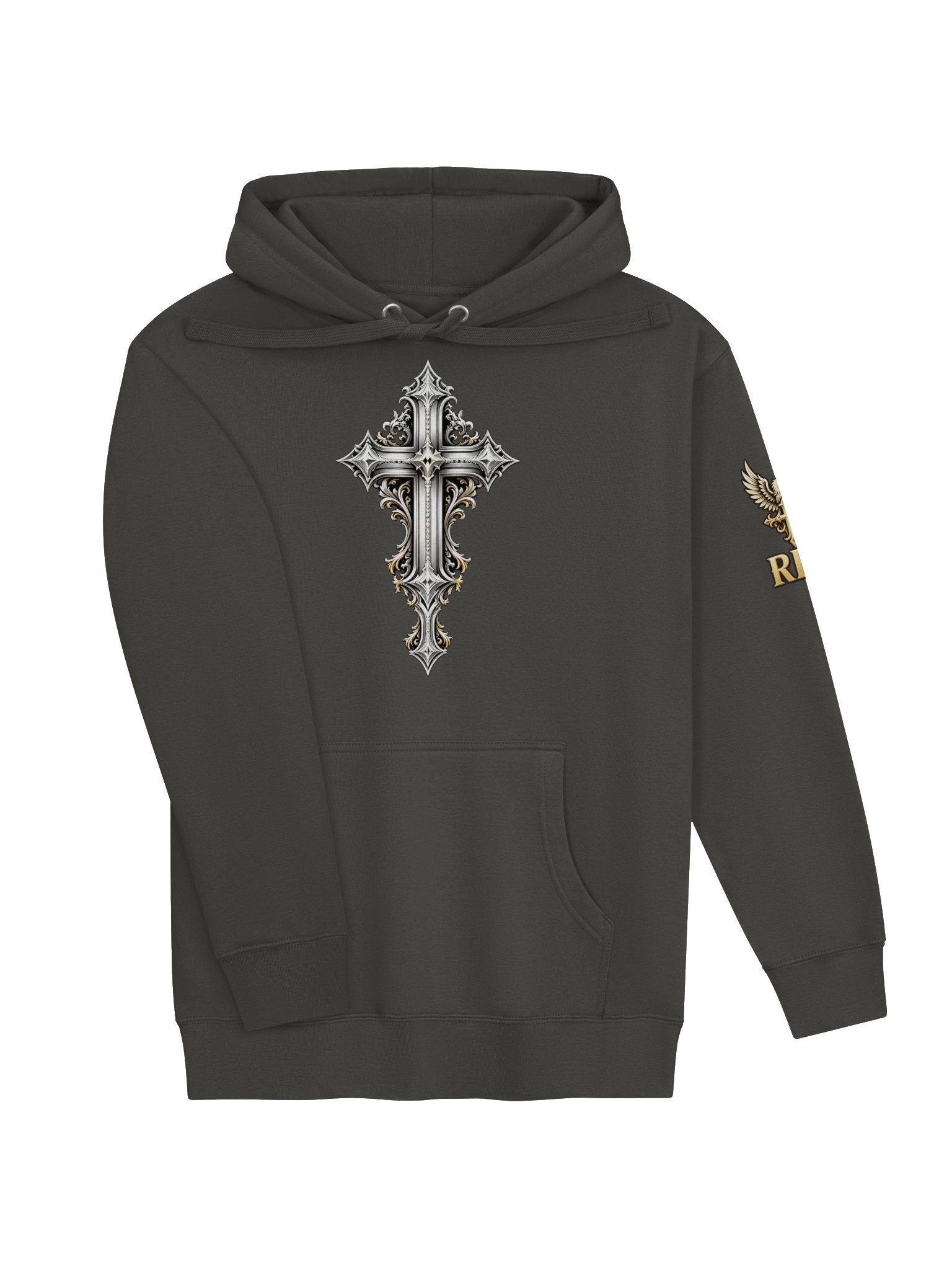 RBF Ornate Silver Eagle Cross Hoodie product image (3)