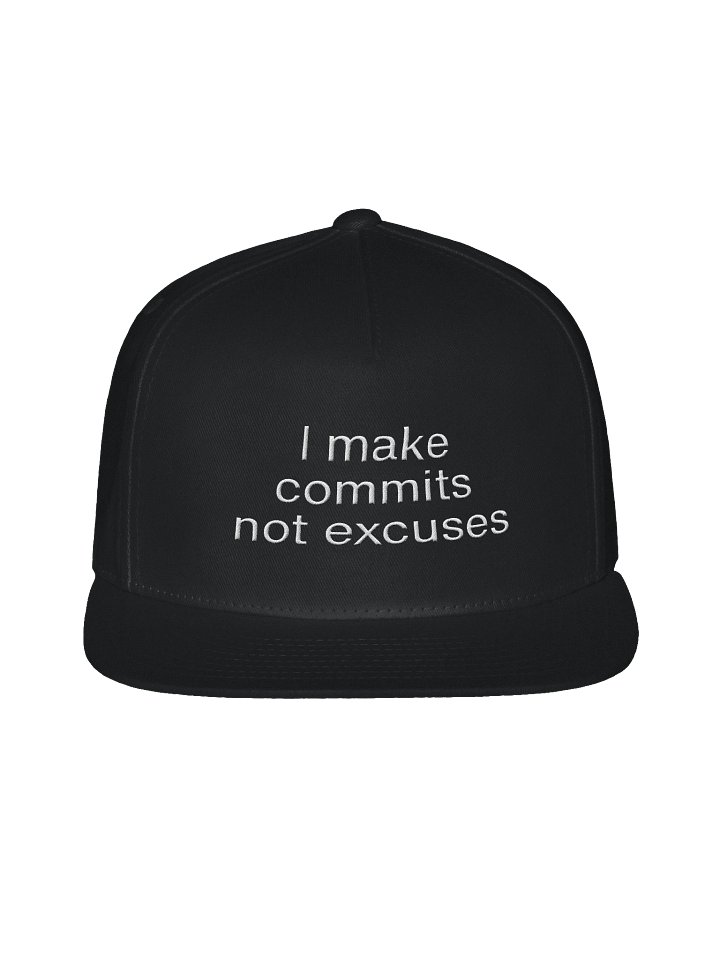 “I Make Commits, Not Excuses.” Snapback Hat – Work Ethic Edition product image (1)