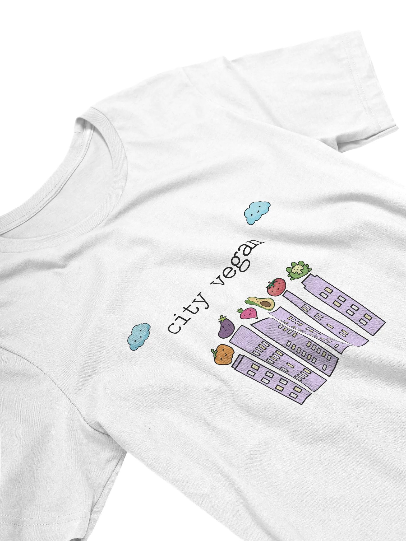 “City Vegan” Unisex White T-Shirt product image (3)
