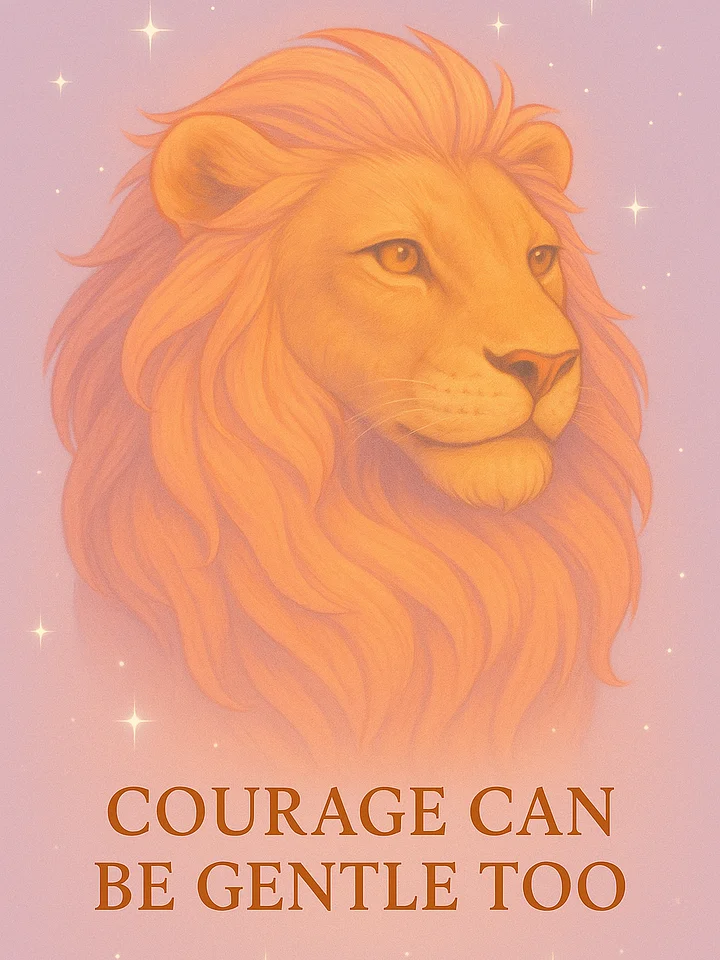 🦁✨ Courage Can Be Gentle Too – Free Wallpaper product image (1)