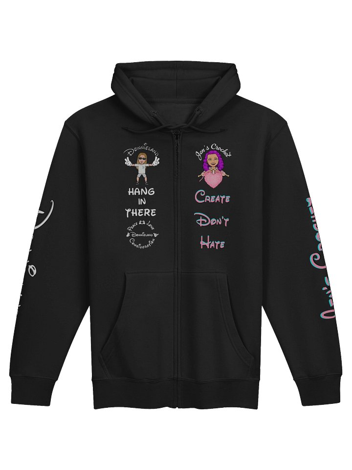 Donnieland & Jen's Crochet Hoodie (WITH LOGO SLEEVES) product image (1)