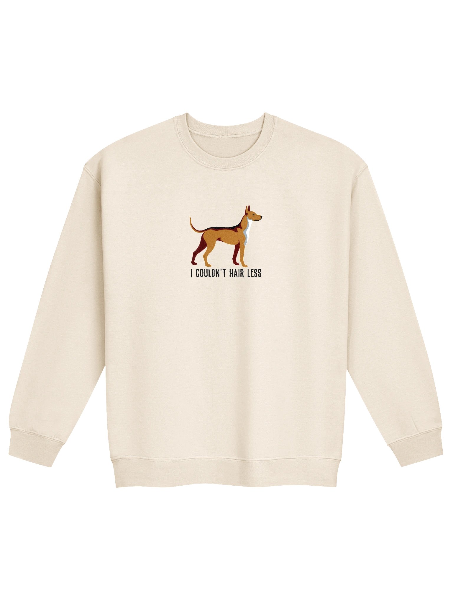 I Couldn't Hair Less Sweatshirt (Embroidered) of a Xoloitzcuintli(Tan) product image (4)