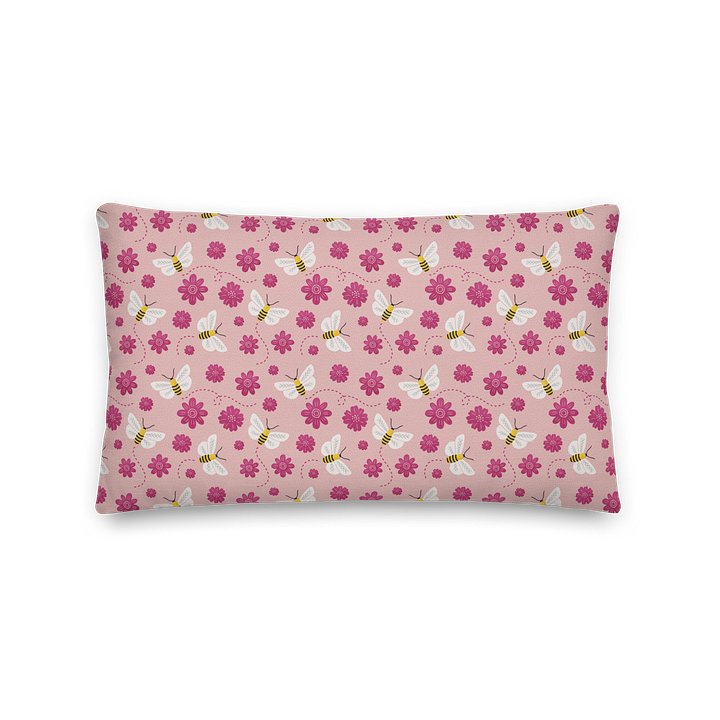 Little Pink Bees Pillow product image (2)
