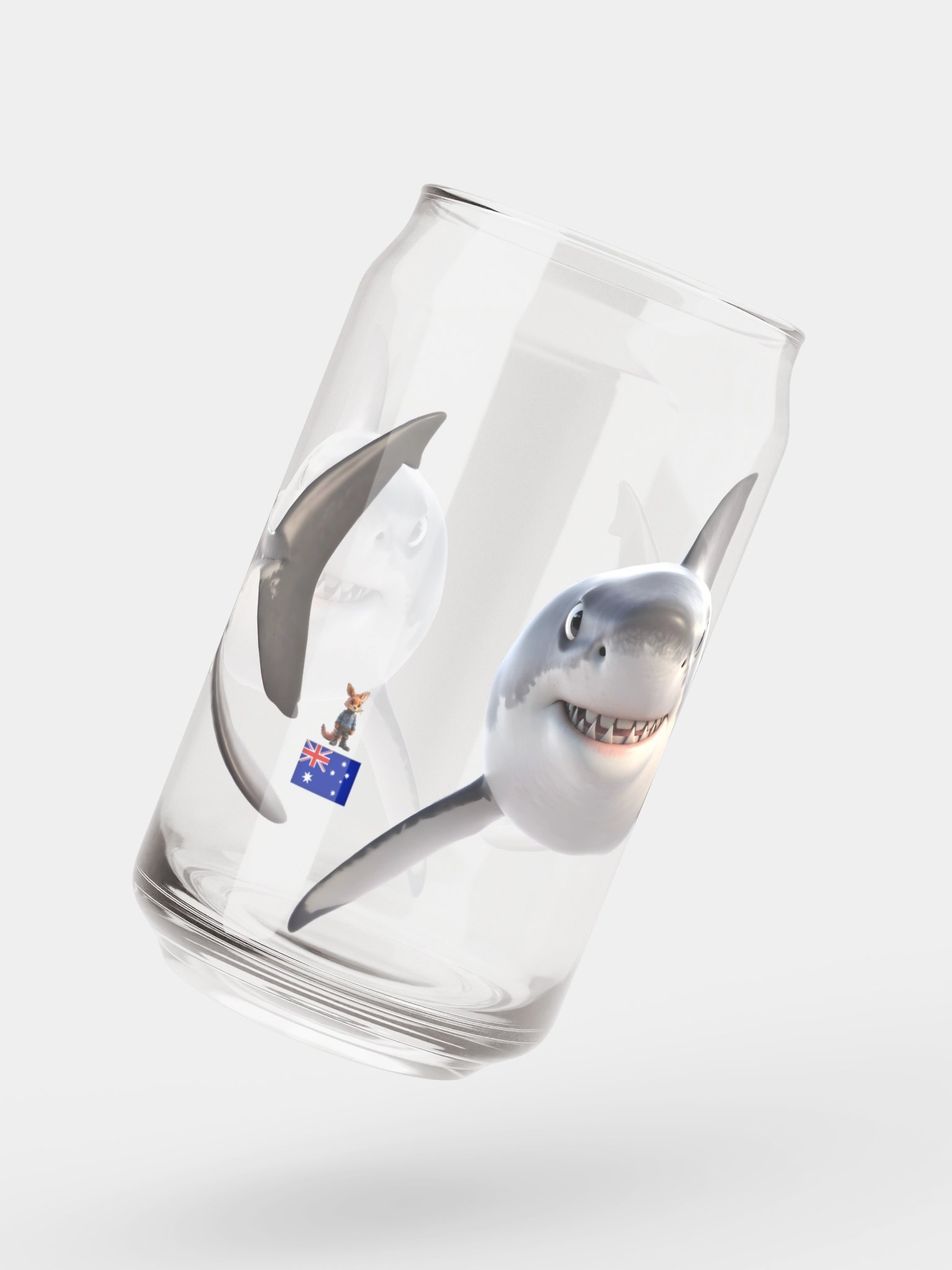 Come at me Bro Can Shaped Glass - Great White Shark Edition product image (4)