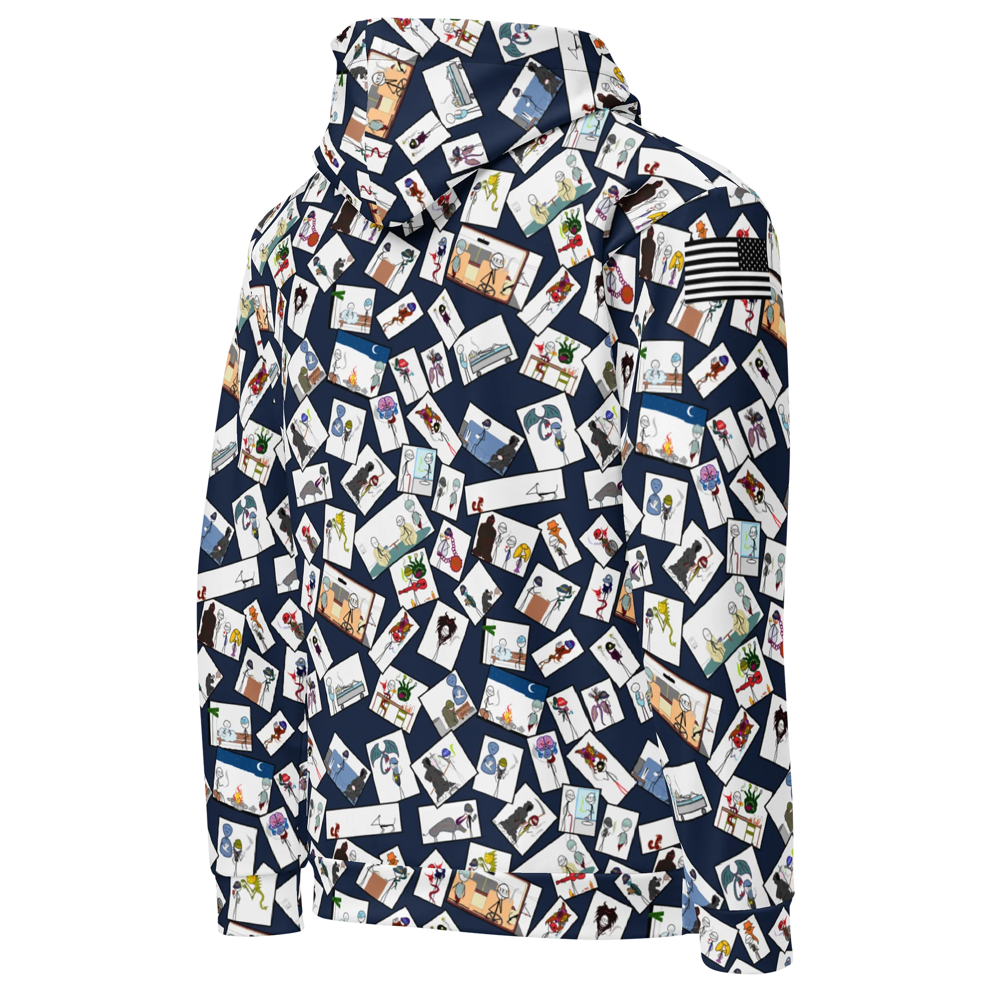 Stick Vet Comic Pannels Hoodie DkBlu product image (5)