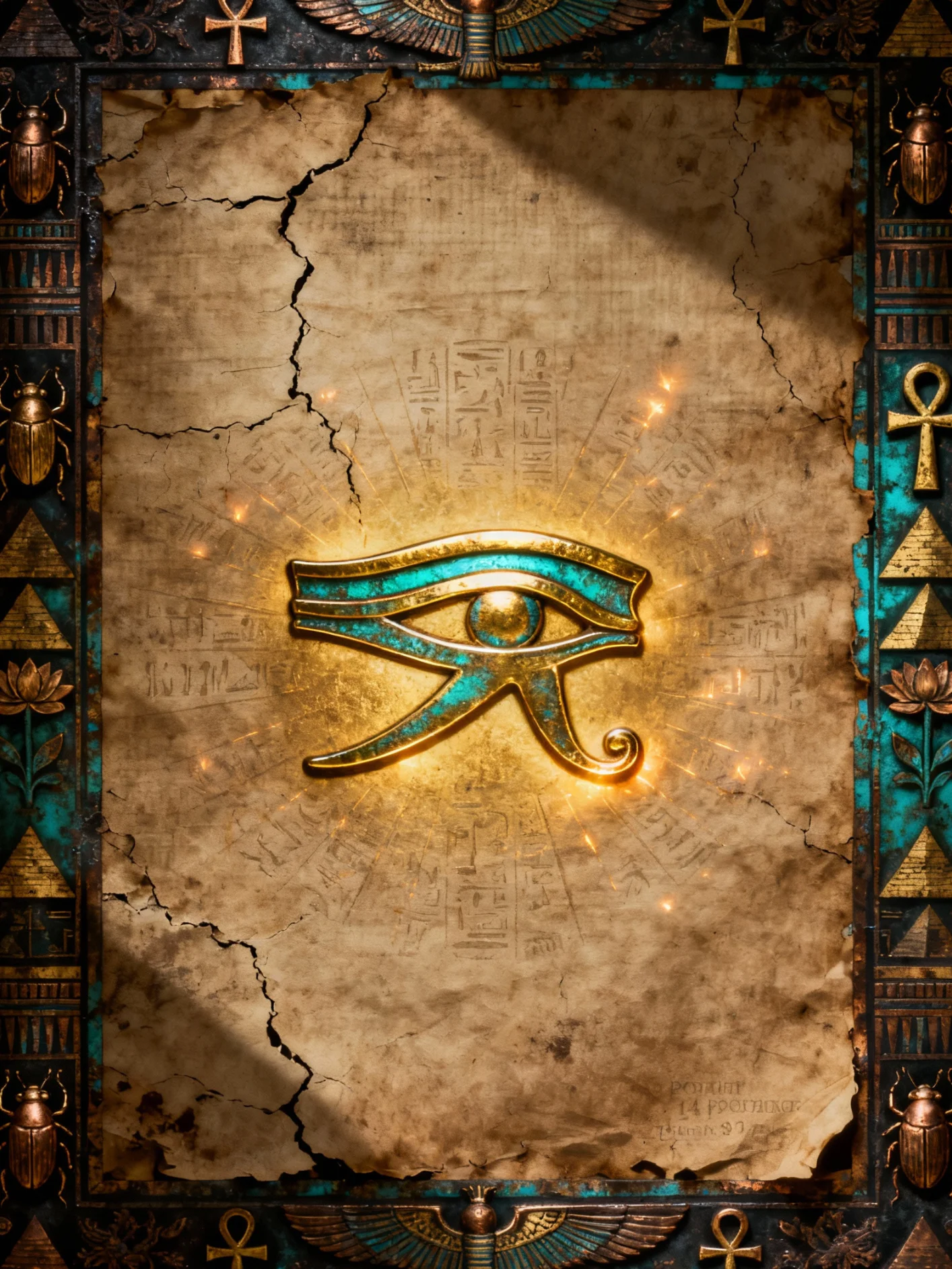 Ancient Egyptian Junk Journal | Pharaoh Notebook | Vintage Writing Journal | Eye of Horus | Mystical Papyrus Inspired Notebook | A4 Printable product image (1)