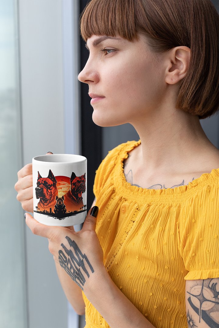 Retro Cane Corso White Glossy Mug product image (1)
