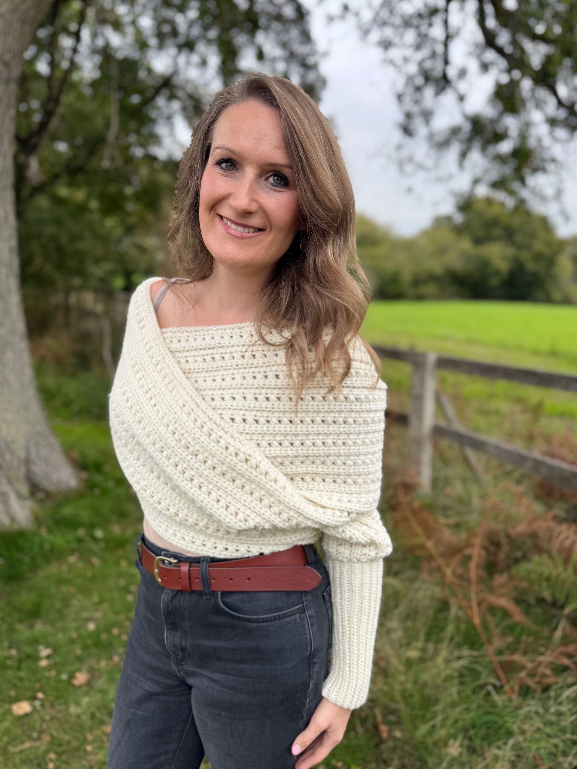 Crochet Sweater Scarf With Sleeves product image (1)