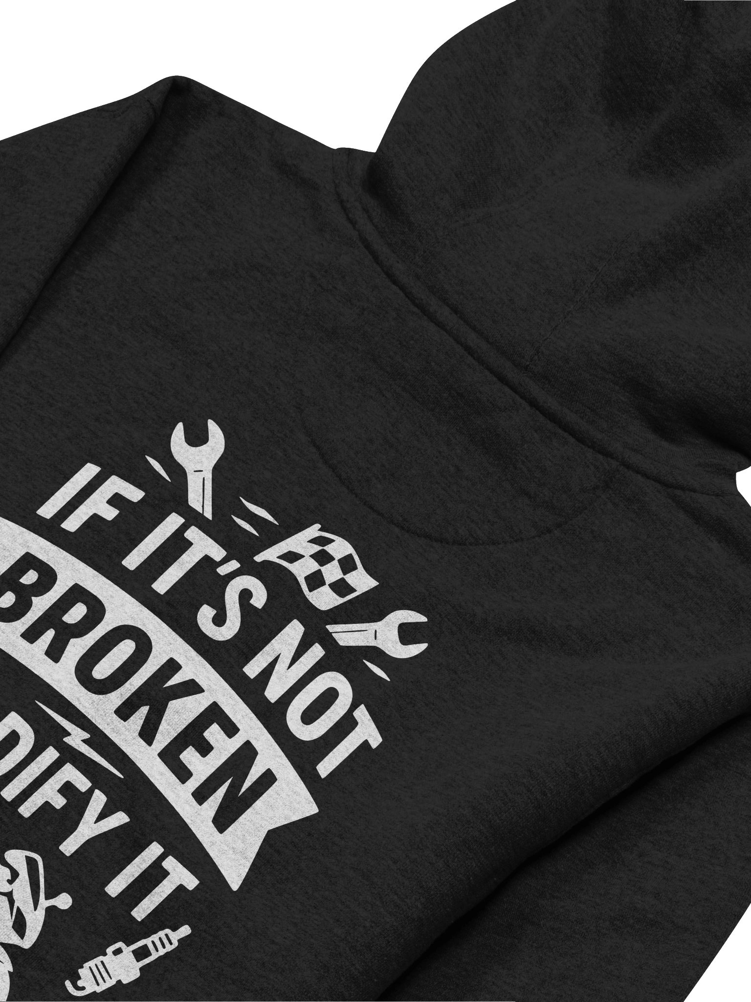 If Its Not Broken, Black Hoodie product image (4)