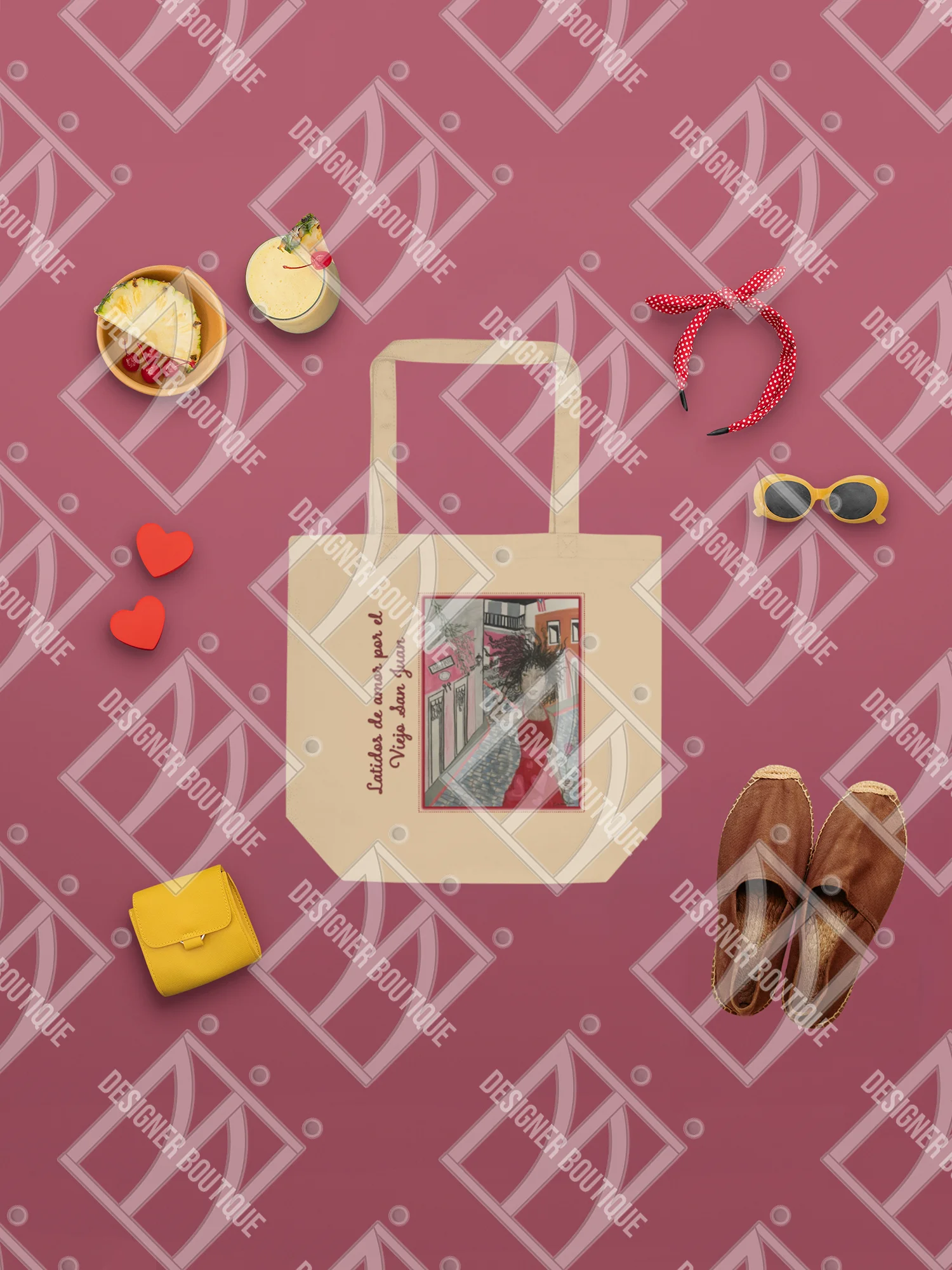NN Designer Boutique x Camila Arraiza: Bolso de Mano (Afro-Boricua) – Latidos de Amor por el Viejo San Jua product image (2)