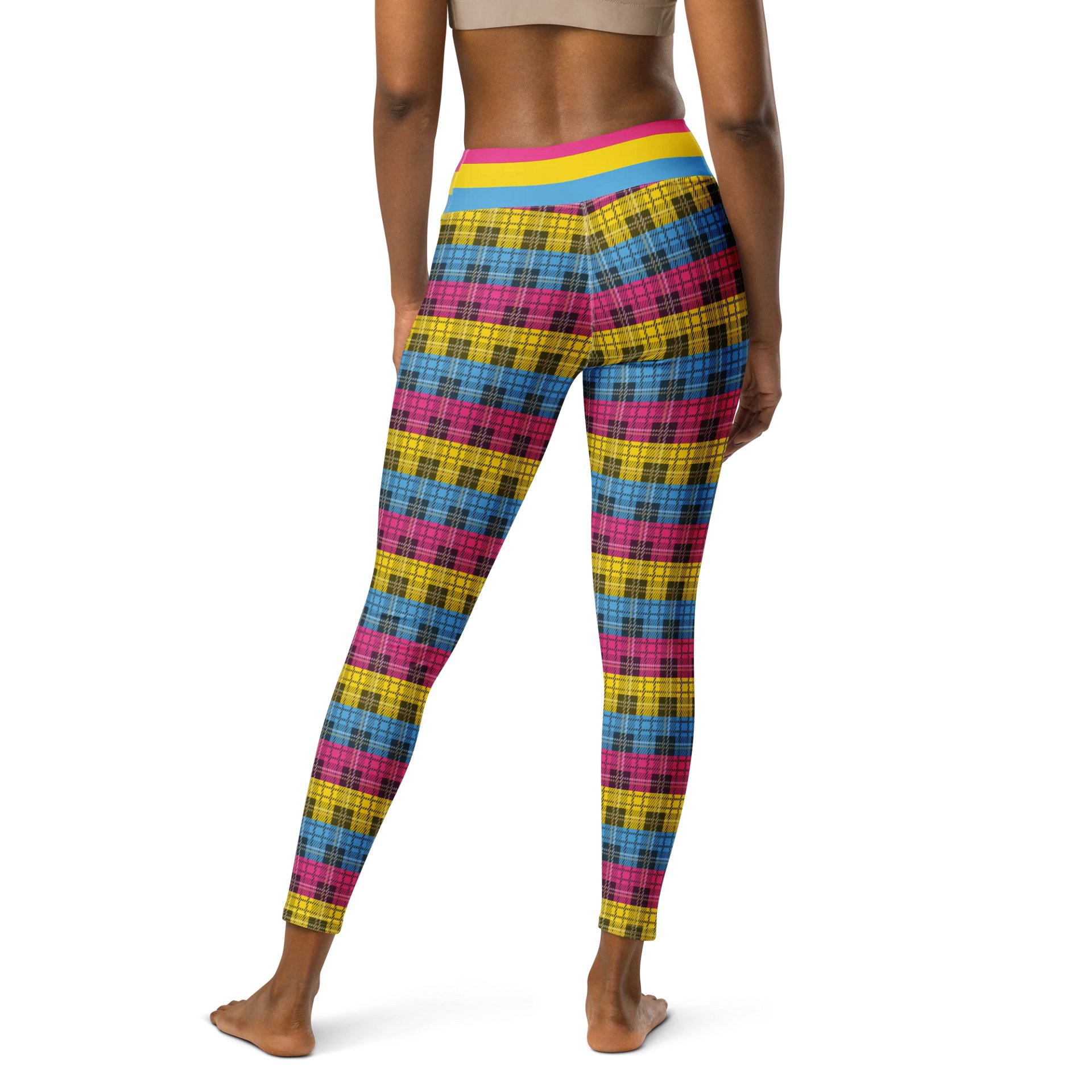 Pansexual Pride Plaid Leggings product image (2)